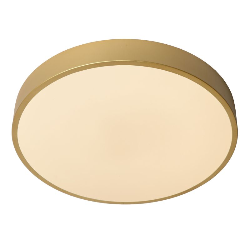 Lucide UNAR - Zapustené stropné svietidlo - Ø 39,5 cm - LED Dim. - 1x24W 2700K - 3 StepDim - Matt Gold / Mosadz